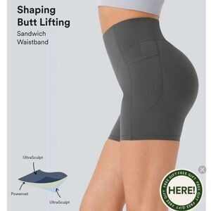 HALARA Shaping Butt Lifting Shorts - Dark Gray